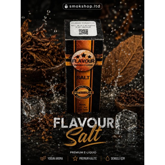 Flavour Cuban Tobacco Salt Likit 30ML ( 2 ADET ) Flavour Cuban Tobacco Salt Likit 30ML ( 2 ADET )