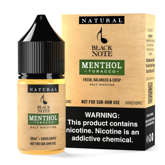 Black Note Menthol Tobacco 30ml Salt Premium Likit Black Note Menthol Tobacco 30ml Salt Premium Likit