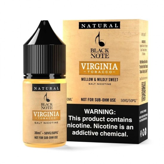 Black Note Virginia Tobacco 30ml Salt Premium Likit Black Note Virginia Tobacco 30ml Salt Premium Likit