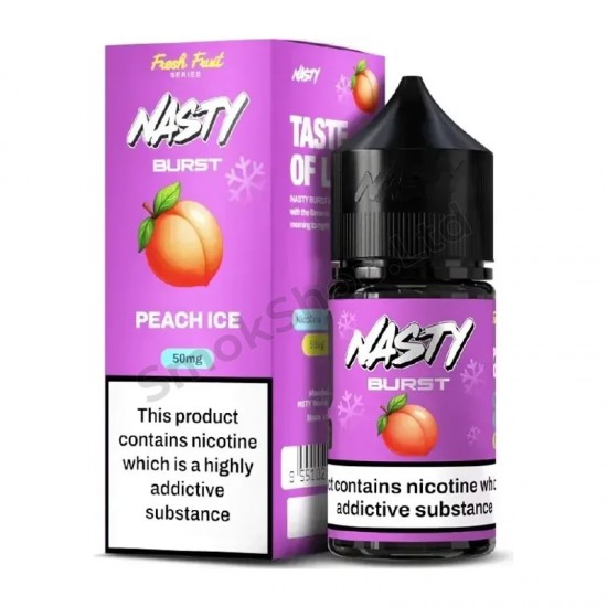 Nasty Burst Peach Ice Salt Likit 30ml – Şeftali ve Buz Nasty Burst Peach Ice Salt Likit 30ml – Şeftali ve Buz