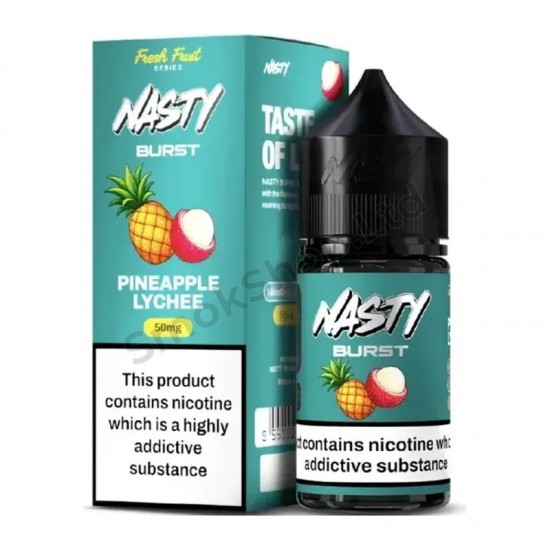 Nasty Burst Pineapple Lychee Salt Likit 30ml – Ananas ve Liçi Nasty Burst Pineapple Lychee Salt Likit 30ml – Ananas ve Liçi