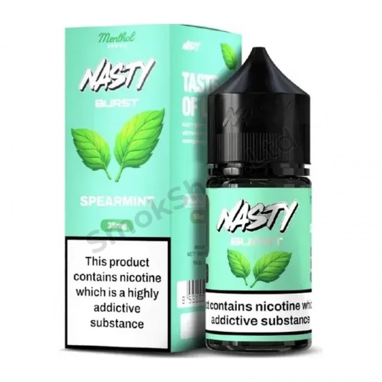 Nasty Burst Spearmint Salt Likit 30ml – Yeşil Nane