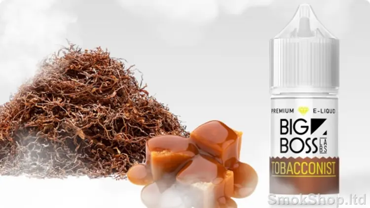 Big Boss Tobacconist Likit - tütün ve karamel yanında 30 ml şişe