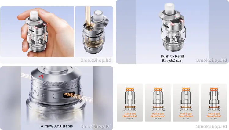 Geekvape Z Nano 3 Tank 5ml - kolay üstten dolum, ayarlanabilir hava akışı ve Geekvape B Series coil uyumu