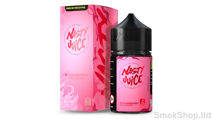 Nasty Juice Strawberry 50 mL - Trap Queen çilek aromalı 50 ml şişe ve kutusu