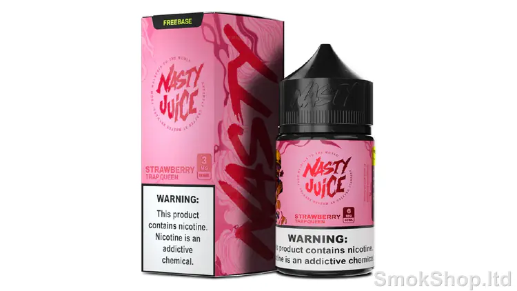 Nasty Juice Trap Queen 60mL - çilek aromalı 60 ml şişe ve kutusu