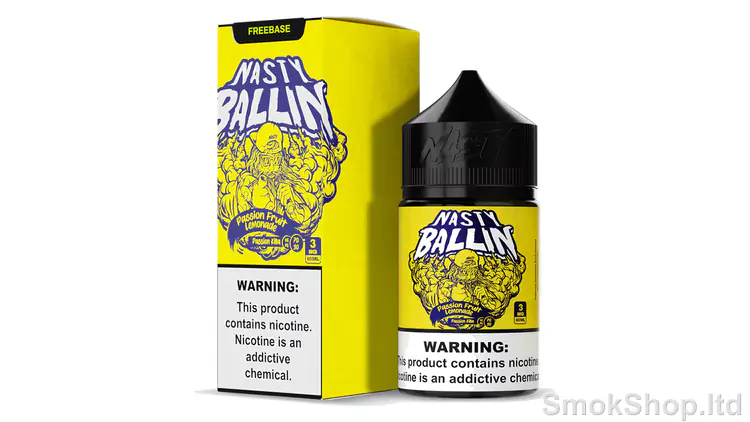 Nasty Passion Killa 60 ML - tropikal meyve ve passion fruit aromalı Nasty Ballin Passion Killa freebase 60 ml şişe ve kutusu