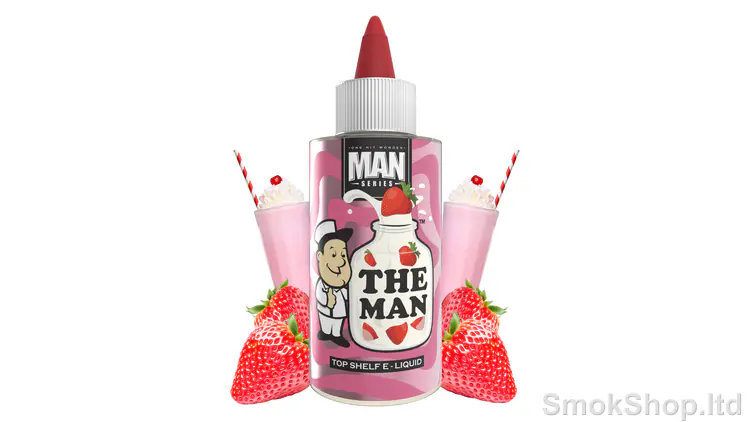 One Hit Wonder The Man 100 mL - çilekli milkshake ve çilekler arasında 100 ml tombul şişe