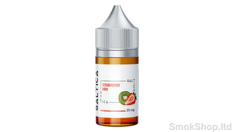 Saltica Strawberry Kiwi Salt Likit - çilek ve kivi etiketli 30 ml şişe