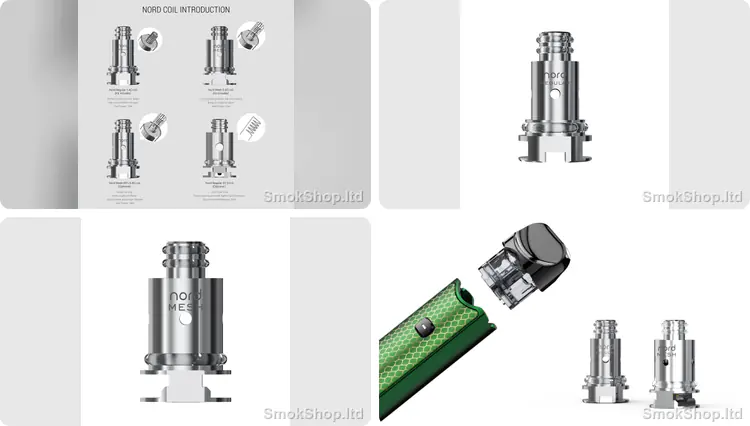 SMOK Nord Coil - Nord coil serisi, Regular ve Mesh coiller ve Nord kartuş ile kullanım
