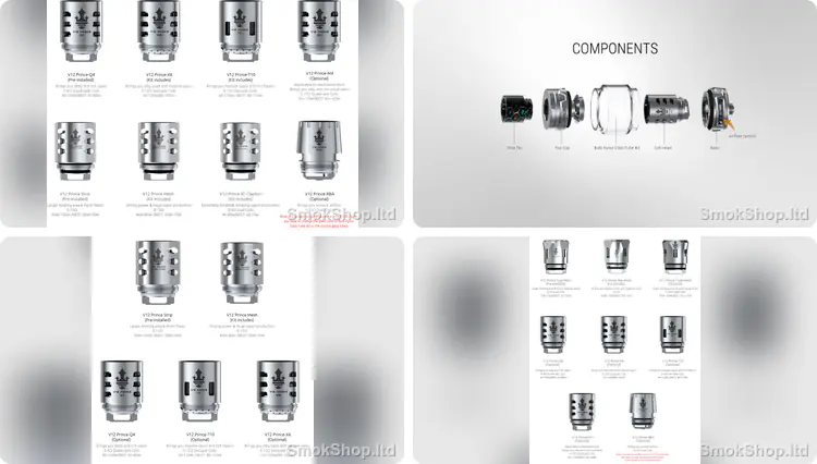 Smok V12 Prince X2 Clapton Coil - V12 Prince coil ailesi ve TFV12 Prince tank bileşenleri