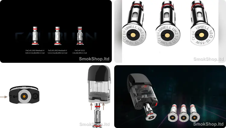 Uwell Caliburn G Coil - 0.8Ω ve 1.0Ω Caliburn G, 1.2Ω G2 coil seçenekleri ve poda kolay montaj