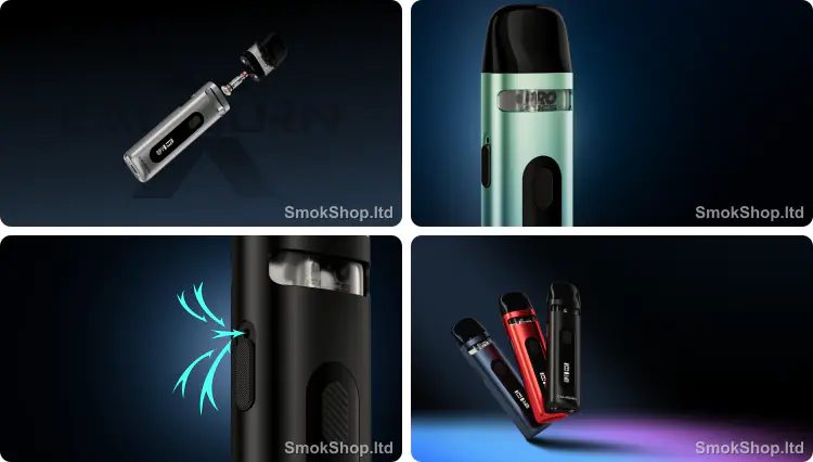 Uwell Caliburn X Kartuş - değiştirilebilir coil yuvası, PRO-FOCS likit penceresi, hava akışı ve Caliburn X uyumu