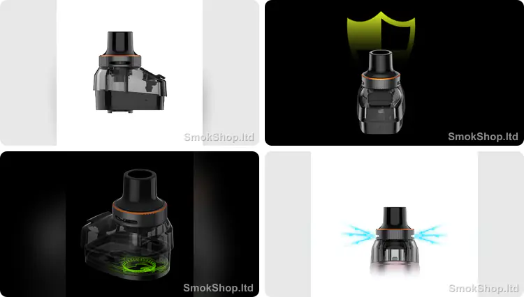 Vaporesso Armour G Pod DTL Kartuş - şeffaf 5 ml pod, sızdırmaz yapı ve üstten hava akışı