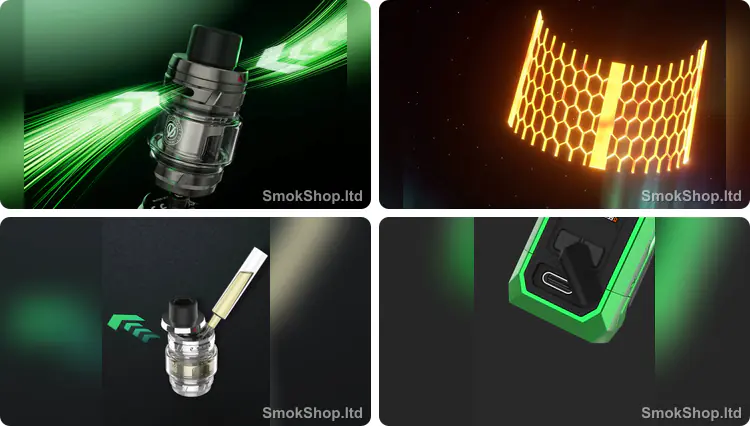 Vaporesso Armour Ultra - iTank hava akışı, dual mesh coil, üstten dolum ve korumalı Type-C girişi