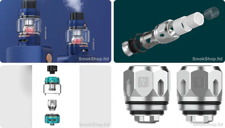 Vaporesso GT4 Meshed 0.15 Ohm Coil - tank içinde GT4 Meshed coil, mesh ve pamuk yapısı, GT coil serisi