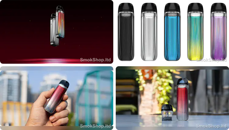 Vaporesso Luxe QS - kompakt tasarım, renk seçenekleri, elde kullanım ve yedek pod
